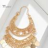 1 Pair Hanging Earrings Vintage Sequin Tassel U-shaped Hollow Out Exquisite Stainless Anti-allergy Bohemian Ethnic Party Prom Dangle Earrings