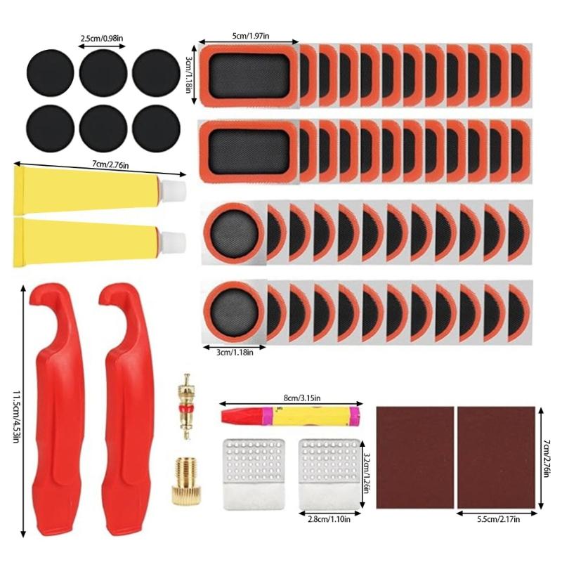 Portable Bicycles Tire Repair Kits Rubber Bike Tube Patches Bike Tube Puncture Patches Kits Cycling Repair Tool
