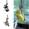 1pc Car Mirrors Accessories Plush Resin Cartoon Tree Stump Cute Car Pendants Turtle Panda Shape Car Accessories Interior