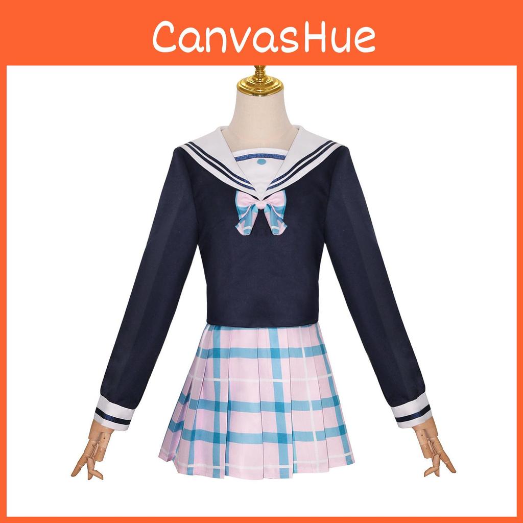 Idol Master Shining Color Cosplay Costume Sakura Makino Anime Stage Performance Costume