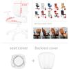 Funda para Silla de Oficina, Fundas Elásticas para Asiento de Silla de Ordenador, Cubre Asiento Elástico para Escritorio, Funda Protectora Removible Lavable para Silla de Comedor Cocina