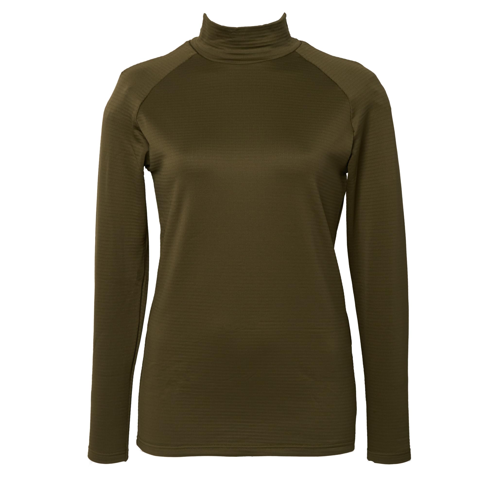 

BVD Instant Warm Khaki Women s 10-Sleeve High-Neck Shirt, GRID-TEC Fleece-Lined,
