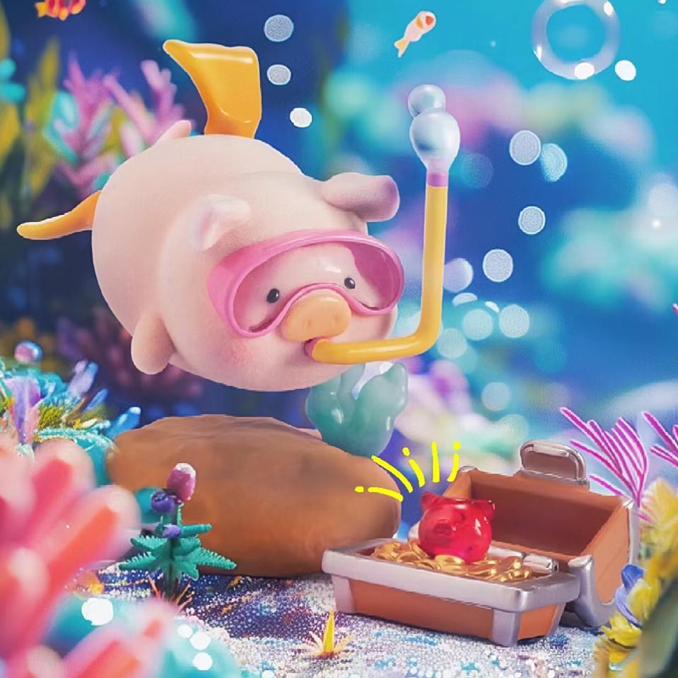 New Original Lulu The Piggy Ocean Series Blind Box Figure Trendy Doll Collected Figure Accessories Toy Children Birthday Gift