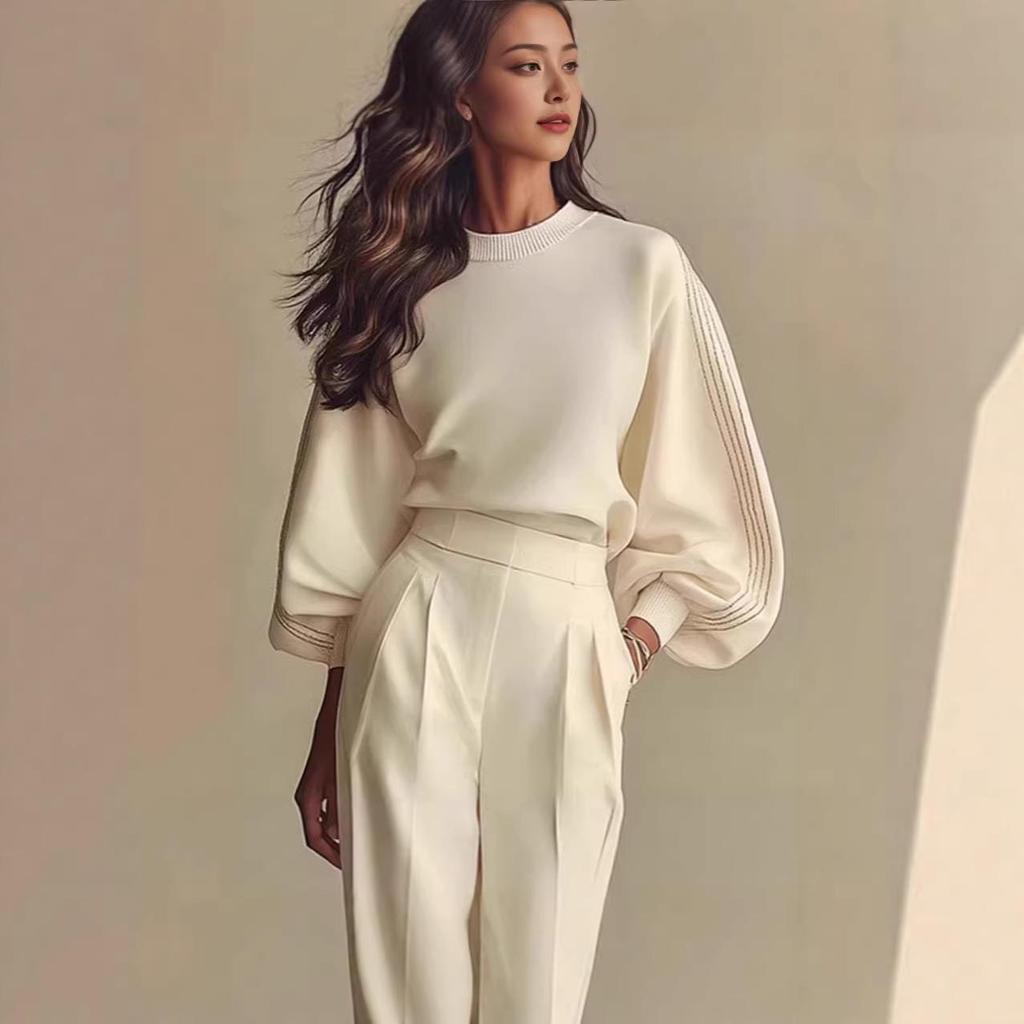 2026 Women's Versatile Long Sleeve Hoodie - Spring/Autumn Pullover with Round Neck