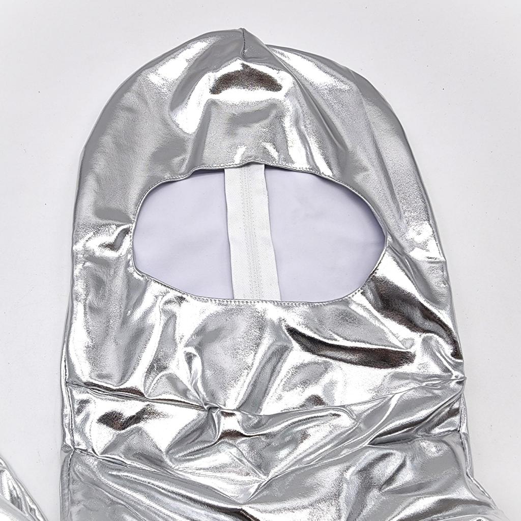 Alien Cosplay Silver Extra Large XXL Suitable for height Stretchy Full Body Tights Adult Halloween Stage Costume [deaizaka.biz] 180-190cm