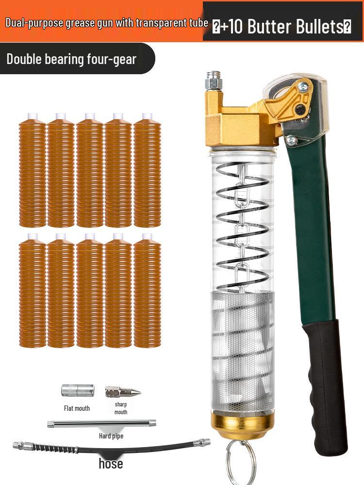 High-Pressure Dual Rod Grease Gun for Forklift & Excavator