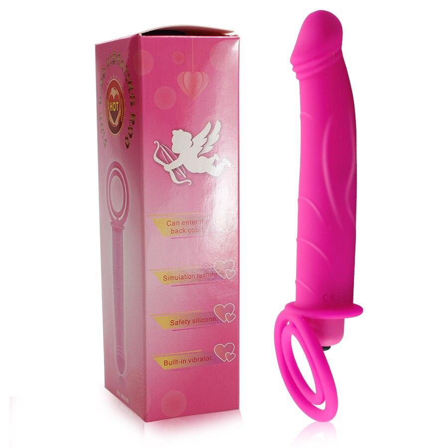 Climax Delay Penis Ring Vibrator for Couples Silicone Wearing Dildo G Spot Stimulate Anal Butt Plug Massager Adult Sex Toys for Men Women Masturbator