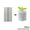 100pcs Biodegradable Nonwoven Nursery Bags Seedling Grow Pots Eco-Friendly Breathable Plant Bags for Garden Greenhouse Transplanting