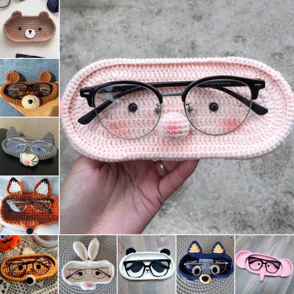 

Cartoon Eyeglasses Holder Handmade crochet Decorative Glasses Stand Mother s Day Gift Style 4