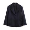 2024 Autumn Women's European-American Fashion Oversized Suit Jacket with Pocket Accents