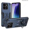 Dual Finger Ring Armor Cover for ZTE Blade A55 Case for ZTE Blade A35 Rotate Metal Bracket Kickstand Holder Case Shockproof Capa