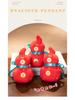 Auspicious Ruyi Gourd Plush Keychain - Cute DIY Schoolbag Ornament