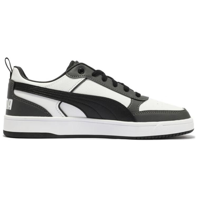 Puma Dribble Unisex White Black Shadow Gray Sneakers 400326-04