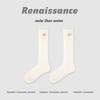 Renaissance Miu Series Women's Black & White Polka Dot Princess Socks - Spring/Summer Thin Style