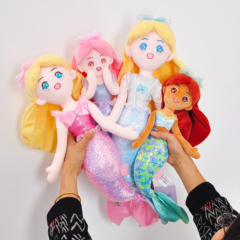 New Mermaid Princess Cloth Doll Pillow Girl Doll Plush Toy Gift Sleeping Doll