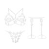 Pearl See-Through Lingerie Set for Small Busts - Three-Piece, Sexy and Teasing, Plus Size Available