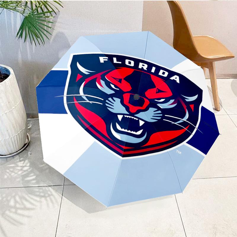 Panthers Ice Hockey Umbrella 8-Frame for Travel, Camping, Casual Lightweight Portable Umbrella, Essential for Every Family Holidays Gift