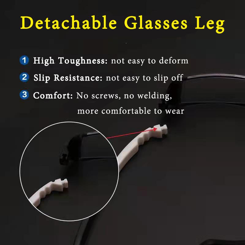Anti Blue Light Frameless Reading Glasses For Women Men Anti-fatigue Rimless Magnetic Therapy Eye Protect Hyperopia Eyeglasses With Grade +100 To +400