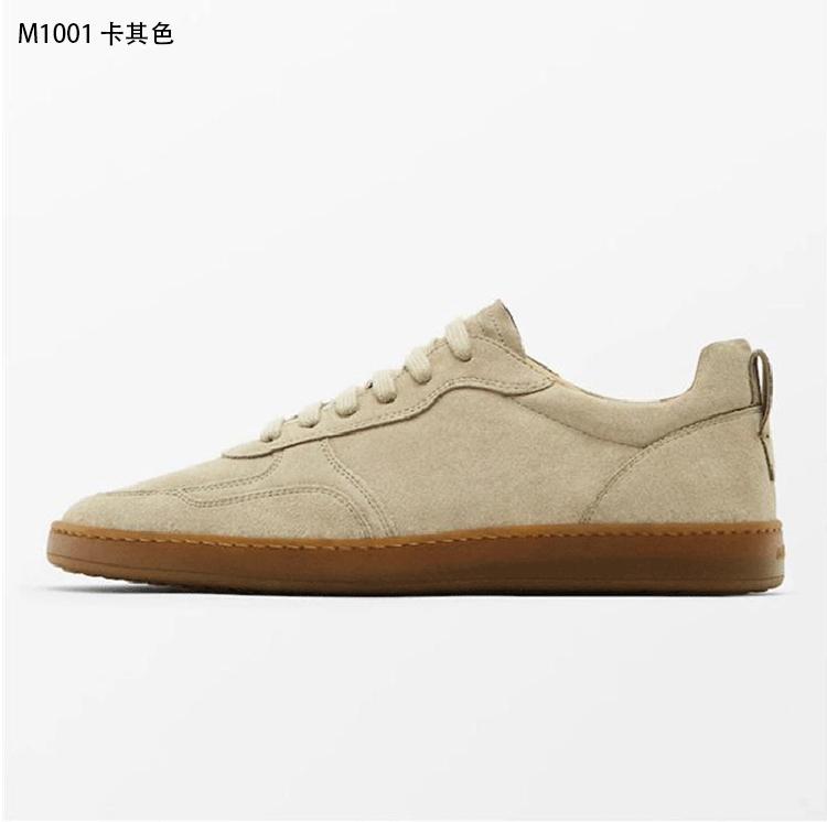Linjer Stricklin  Autumn New  Genuine Leather Flat Sneakers Men Multicolor Solid Color Simple All-match Basic Shoes Casual Male