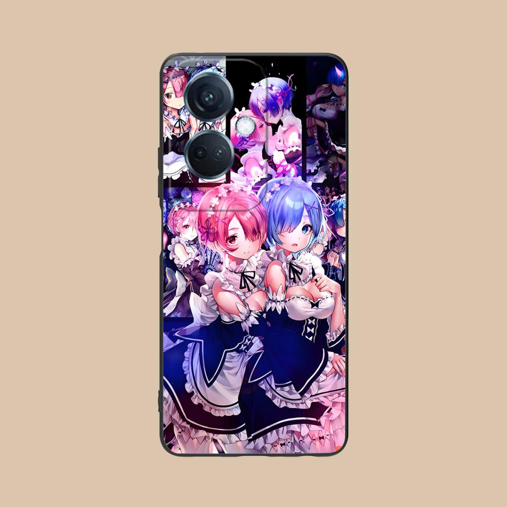 ReZero Rem Ram Matte TPU Mobile Phone Case for OPPO Find X9 X8 X7 X6 X5 X3 X2 Plus S Pro Ultra Lite Colorful Printing Cover