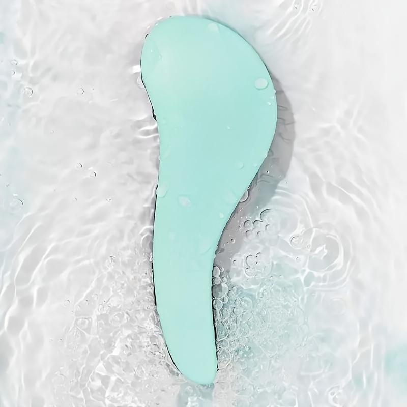 

Glide Thru Detangler Brush - Effortless Tangle Removal for All Hair Types, PVC Material, Light Blue with Dense Bristles, Not Included in Box