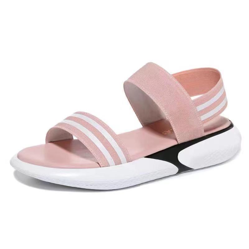 

Fashion Platform Sandals Women Round Toe Wedge Office Sandalia Summer 2025 Female Roman Elegant Flat Sandals Casual Beach Ladies Shoes 43 розовый