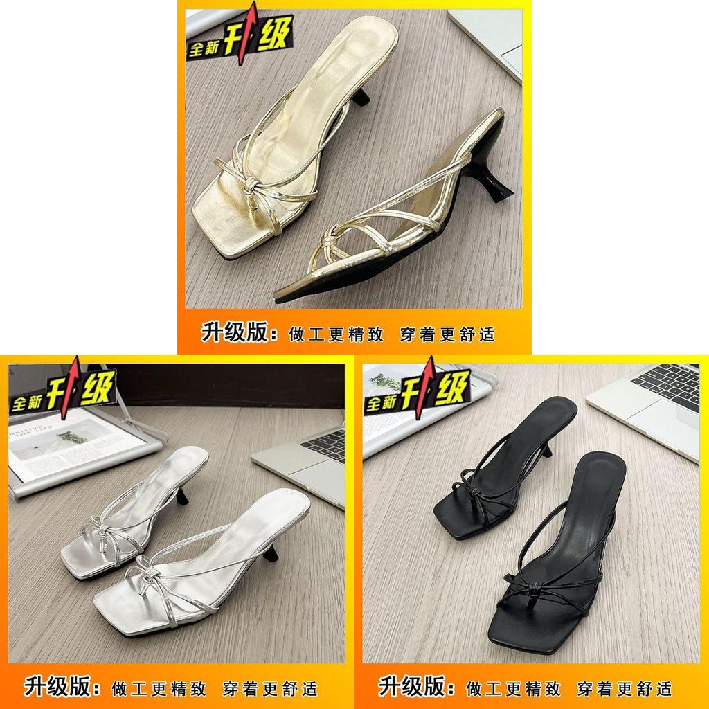 Summer High Heel Slide Sandals With Pu Upper For Elegant Womens Fashion