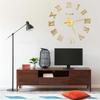 VidaXL 3D Wall Clock Modern Design Decorative Clock Analog Clock Living Room Home Interior Golden 325160