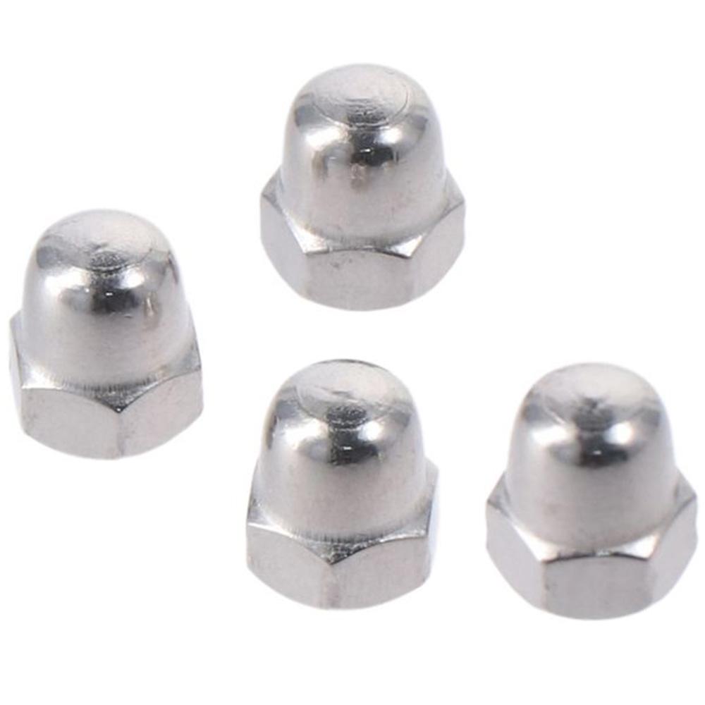 10Pcs Silver Dome Head Nuts M6 Thread Dia Acorn Cap Nuts Practical Hardware Nuts  Fasteners