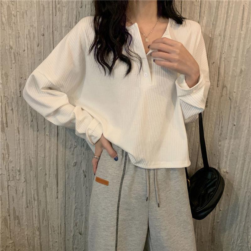 Spring Summer Autumn Solid Casual T-Shirts Female Pullover Women's Blouse Long Short Sleeve Slim Knitted Top Soft