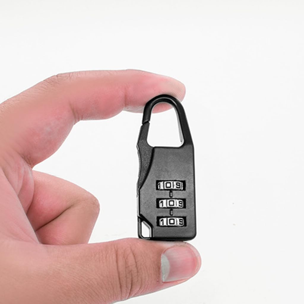 3 Digit Code Number Password Lock Combination Padlock Safety Travel Resettable Security Lock for Suitcases and Bag