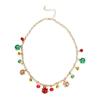 Bracelet Xmas Clavicle Chain Earrings Christmas Bell Jewelry Set Sweet   Girl