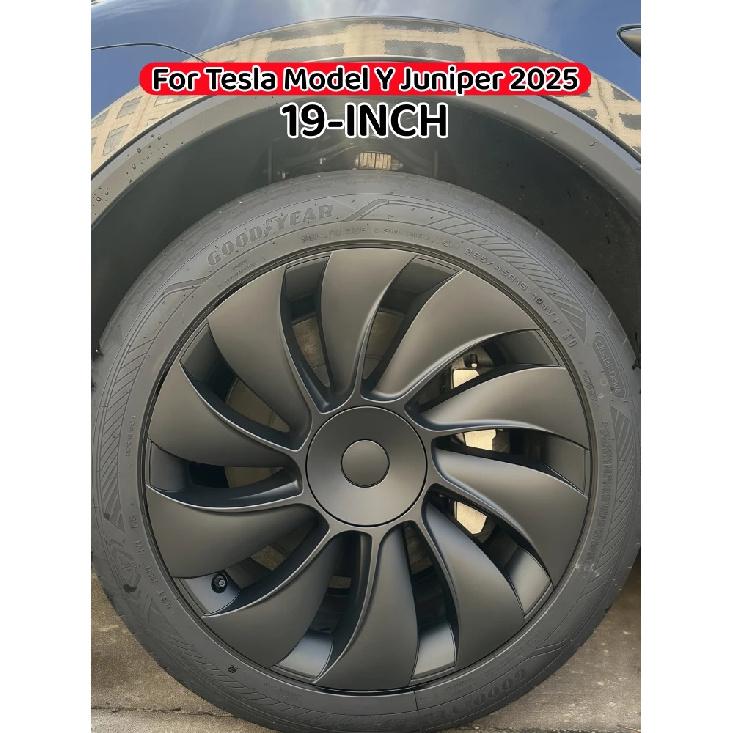 4PCS Hubcaps For Tesla Model Y Juniper 2025 19 Inch Performance Replacement Wheel Cover Automobile Hub Cap Full Rim Accessories