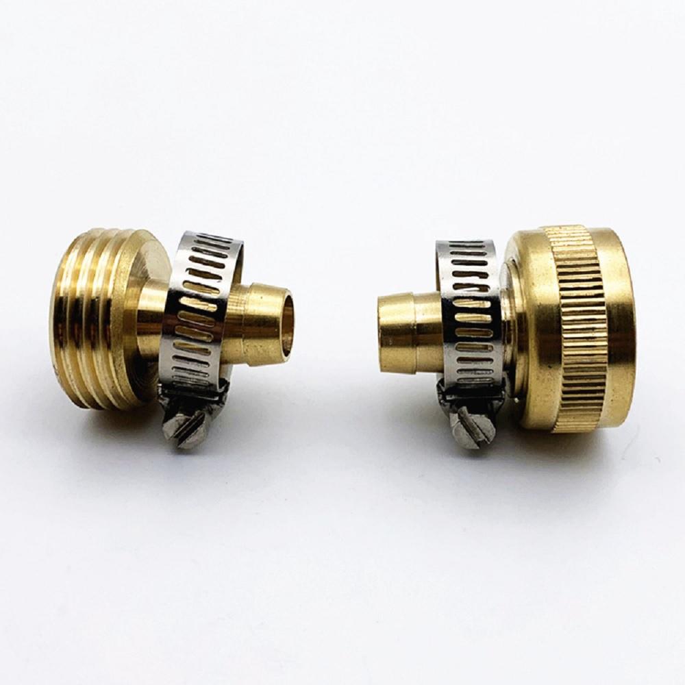 3-Pack Garden Brass Hose Mender End Repair Kit Hose Connector For Inner Dia 1/2