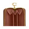 COACH PEANUTS Collaboration 11 Newspaper Printed Zipper Closure Leather Card Holder Regular Women's Hazelnut hazelnut color
