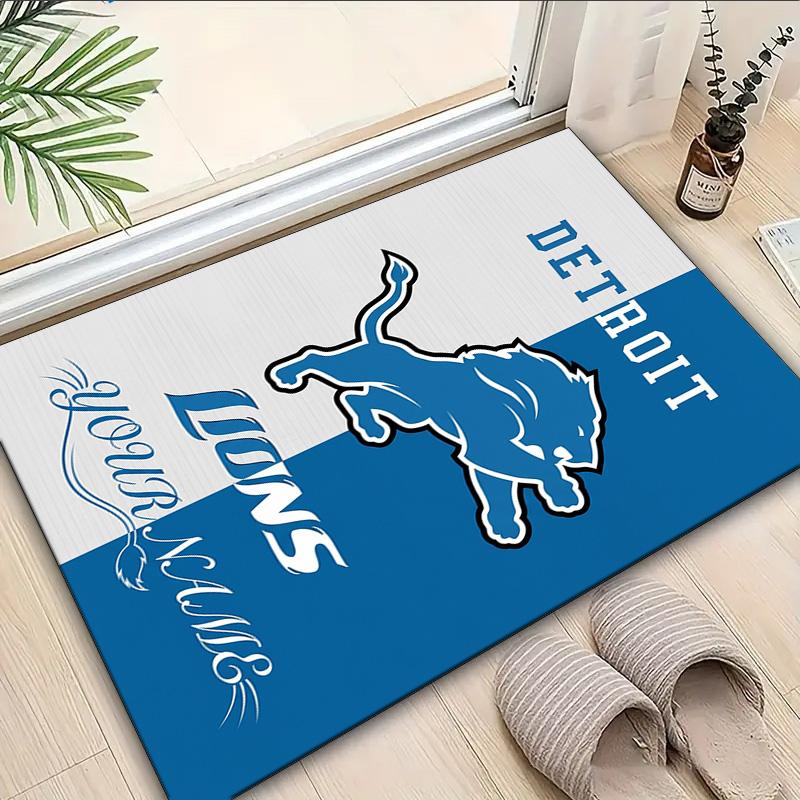 Custom Name Rug Lions Team Area Rug Suitable for Indoor And Outdoor,Carpets for Homes, Offices,Living Rooms,Home Decor,Christmas Gift
