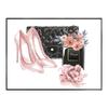 Pósteres de Perfume para Mujer Moda Impresiones Fotos Flor Rosa Labios Sexy Maquillaje Chicas Arte de Pared Pinturas en Lienzo para Decoración de Habitación Nórdica