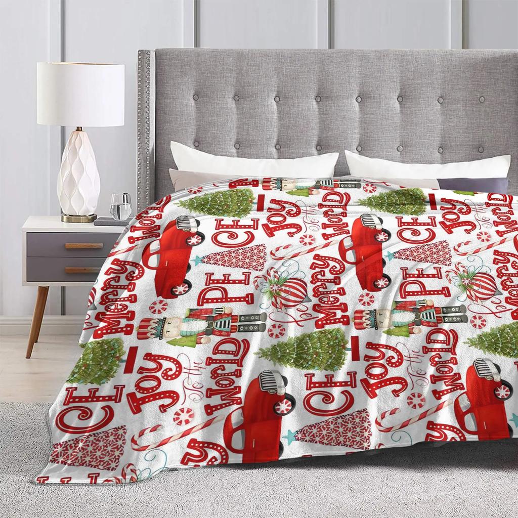 Christmas Blanket Warm Soft Street Trend Plush Bedding Throws For Outdoor Picnic Flannel Bedspread Bed Cover