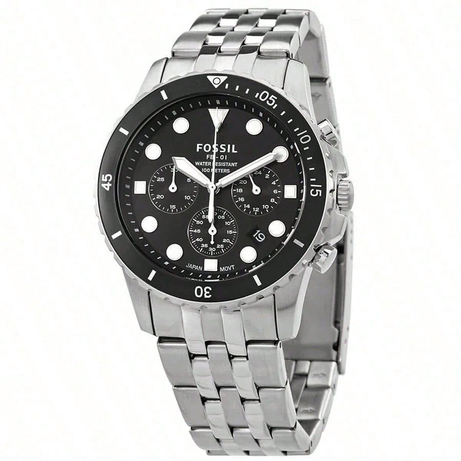 Men's Dual-color Pointer Mechanical Watch: Made of Stainless Steel, with Three-hand Design, Model FS5837