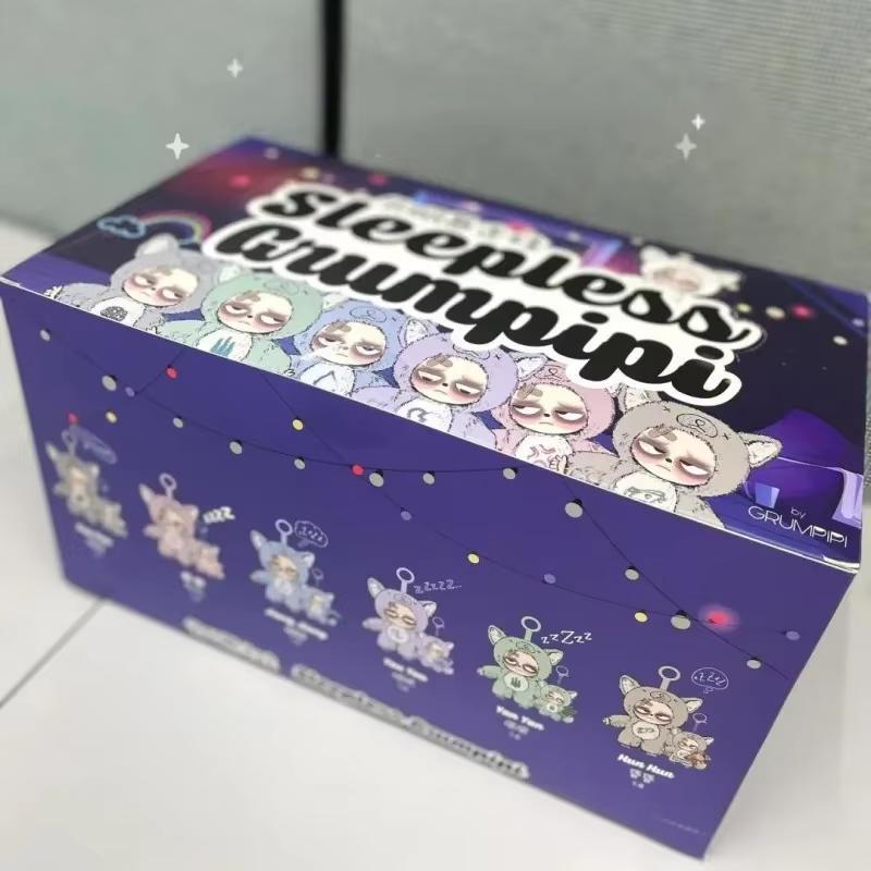 In Stock Genuine Sleepless Grumpipi Blind Box Trendy Toy Cute Plush Doll Keychain Bag Charm Gift For Girls & Women Gift