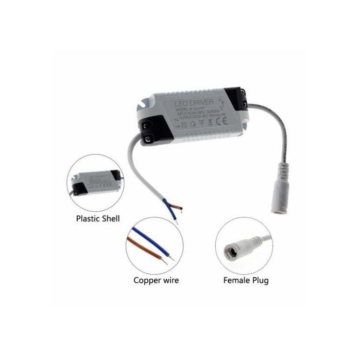 AIMOONSA Pack de 2 drivers LED 18–24W pour plafonnier/panneau, alimentation DC avec protections