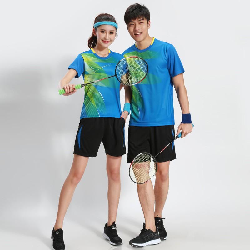 Unisex Badminton Tennis Short Sleeve Sport Shirt Kids Adults Training Athletic Top