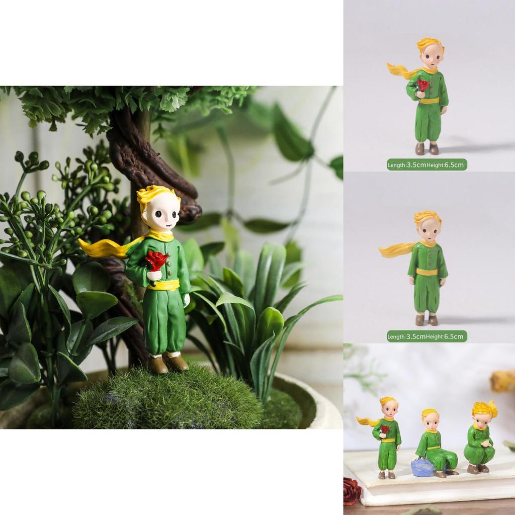 Bezaubernde Kleine Prinz Harzfiguren für Kuchendekorationen und Mikrolandschaften