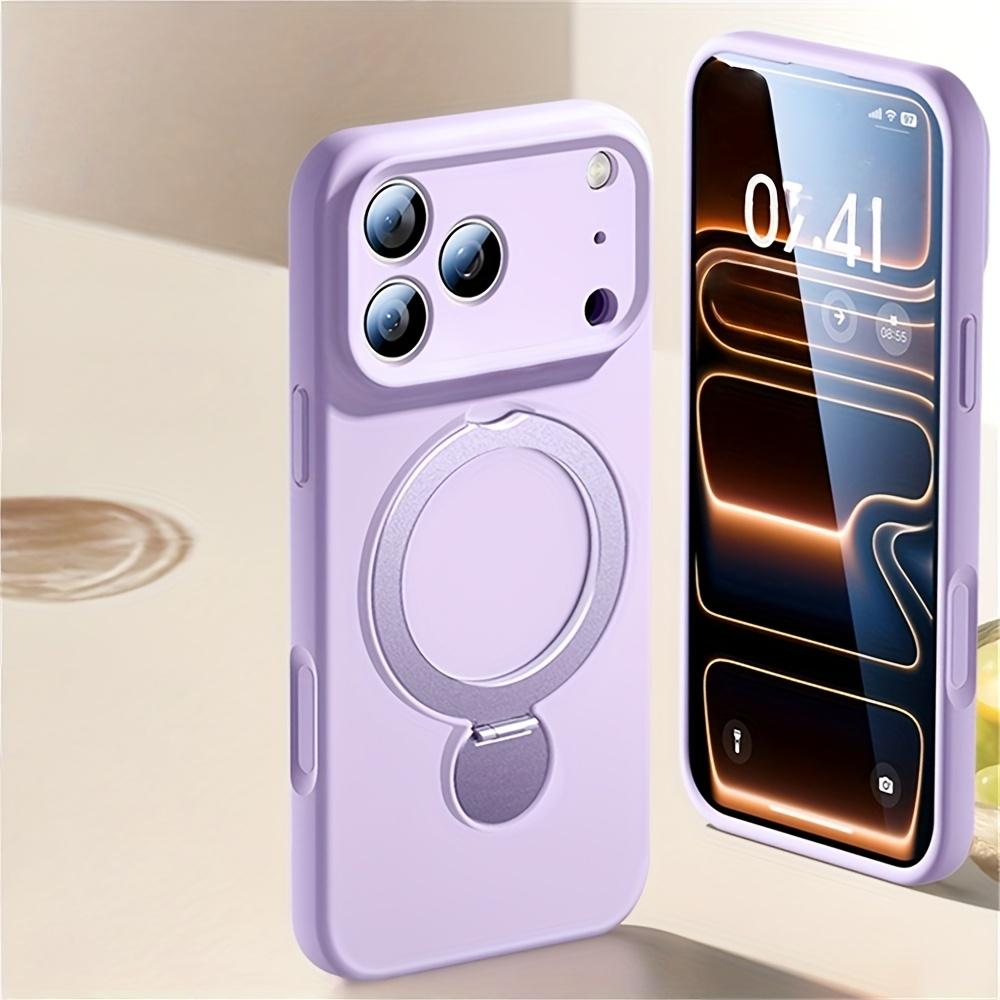 360° Rotate Fold Magnetic Ring Stand Phone Cases For iPhone 17 Pro Max Air 15 13 14 16 Pro Max For Magsafe Liquid Silicone Cover