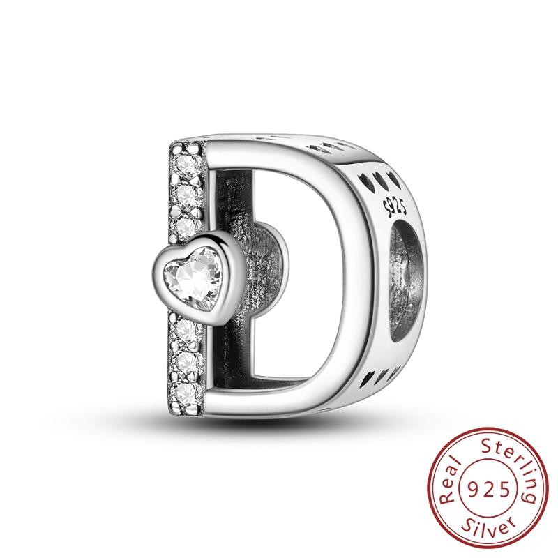 Letter Series 100% Copper Alphabet A-Z Charms Name Beads Fit Original Bracelets Bangle Necklace Diy Jewelry Gift