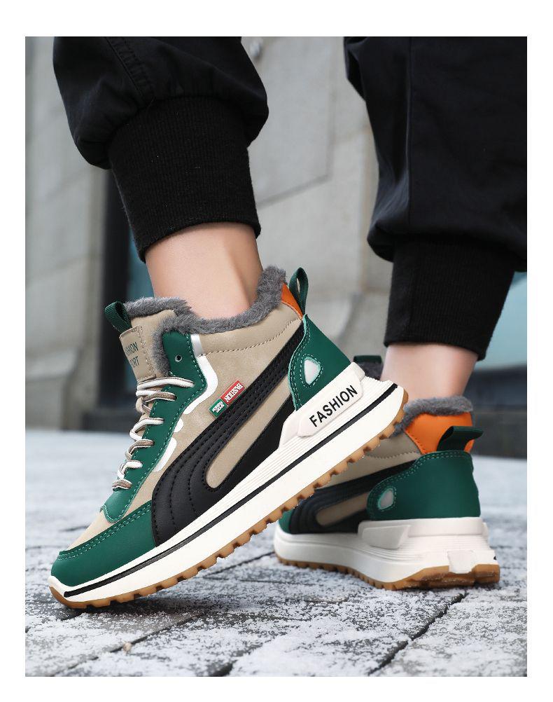 Boys' Fleece-Lined Non-Slip Snow Boots for Winter