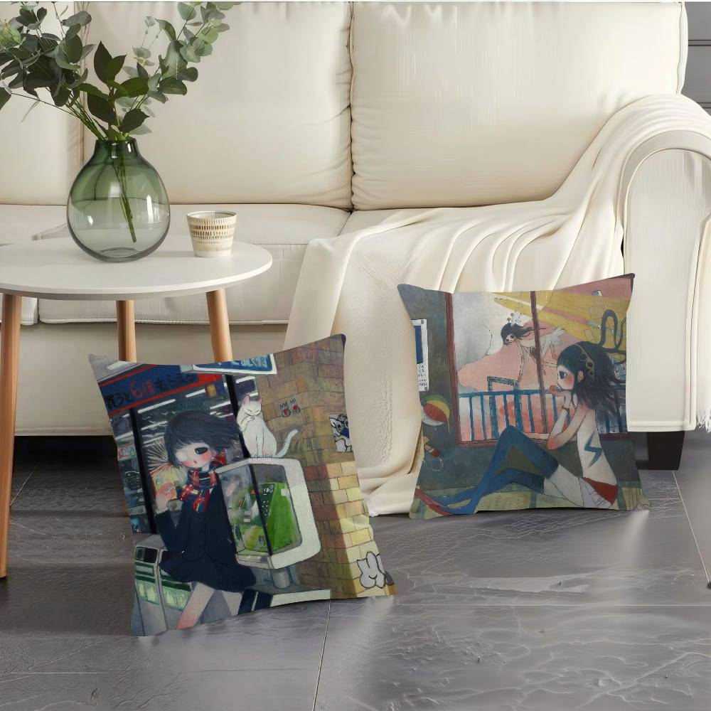 Art Aya Takano Girl Pillow Anime Pillow Sofa Bed Head Pillow Cover Cushion Cover Fashion