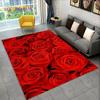 3D Nordic Luxury Flower Rose Area Rug Large,Carpet Rug for Home Living Room Bedroom Sofa Doormat Decor,Kids Non-slip Floor Mats