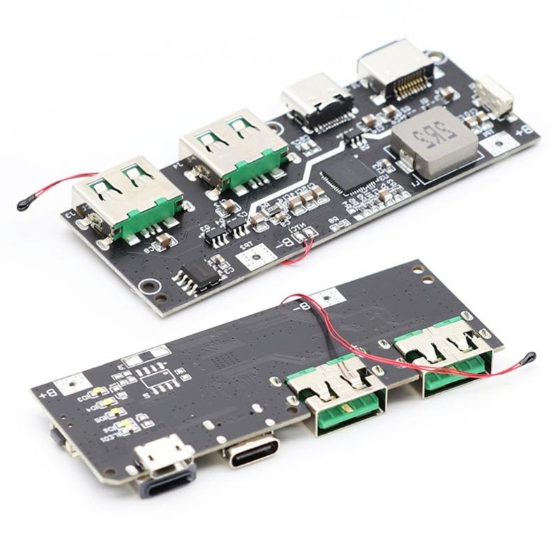5 Port 22.5W External Battery Pack, Fast Charging Module QC4+PD3.0 for DIY Electronic Development Boards