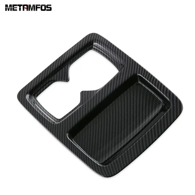 Rear Seat Water Cup Holder Cover Trim Sticker For Honda Accord Sedan  2024 2025 Carbon Fiber Inner Accessories Car Styling